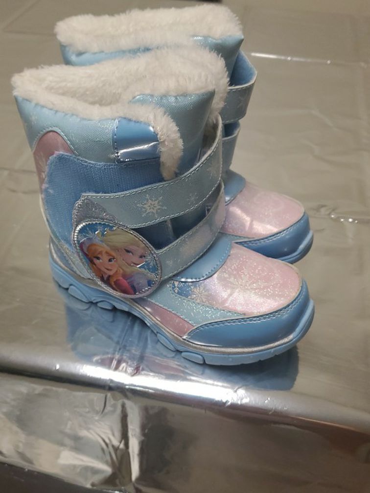 Frozen Snow Boots Size 12 Toddler. Almost brand new