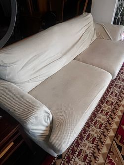 Fabric covered couch