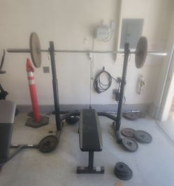 Weight bench set