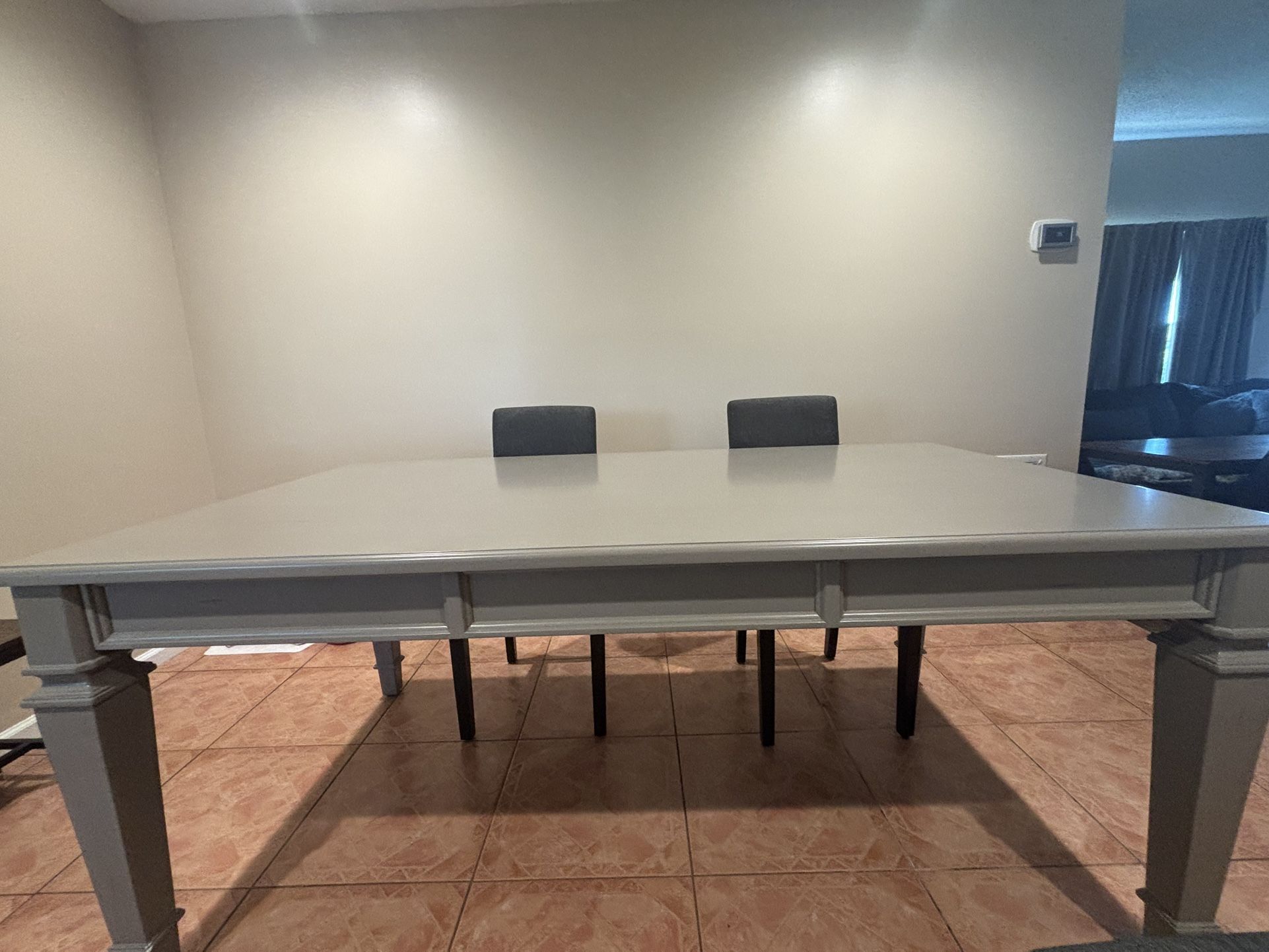 Grey Dining Room Table with 4 Chairs