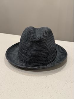 Men's Country Gentleman Trilby / Fedora Style Gray Blue Hat Size Medium EUC