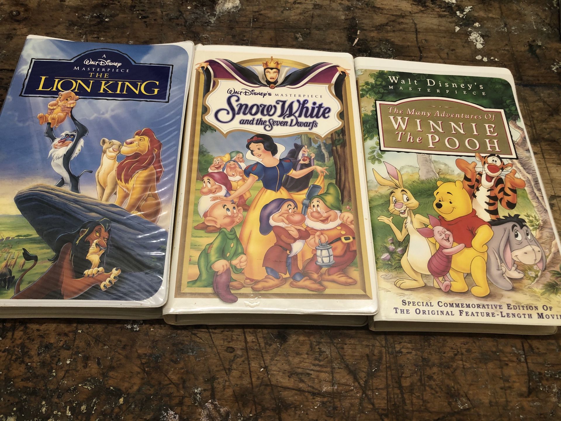 3 Disney Masterpiece VHS tapes