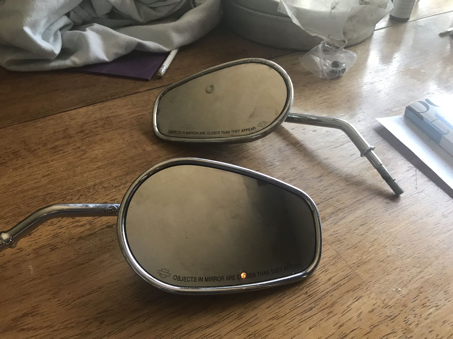 Harley Davidson Rear View Mirrors Pair