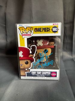 Funko One Piece Tony Tony Chopper (Flocked) signed by Mikaela Hoover #1883