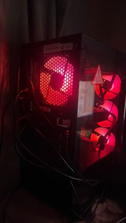 RGB GAMEING PC DONT REALLY KNOW WHAT IN IT BUT IT RUNS GOOD AND IN GOOD CONDITION