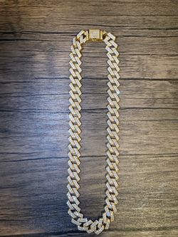 Gold Plated Moissanite Chain