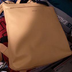Backpack Women’s MATT & NAT nava vegan  Loom Nara Backpack 13″ with laptop compartment new with tags yellow