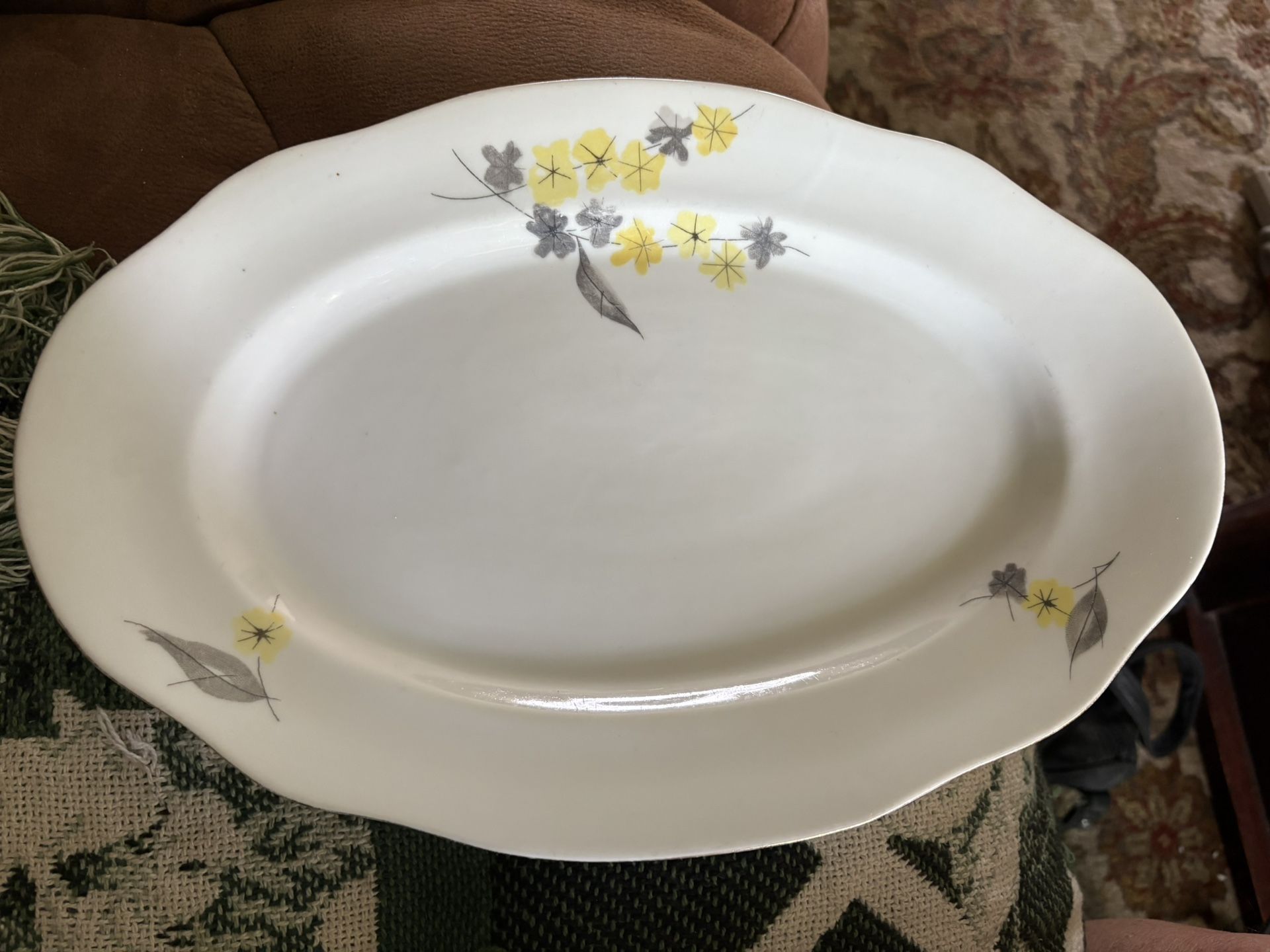 Vintage Walbrzych 13” China Platter Made In Poland