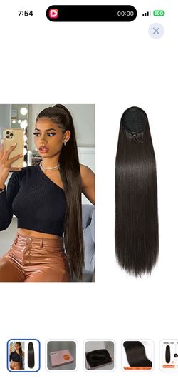 Black/brown ponytail hair extensions