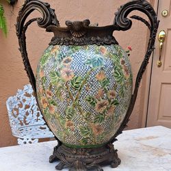 Antique Porcelain And Bronze Big Vase / 🏺 
