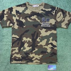 Bape X Undefeated Camo patch tee