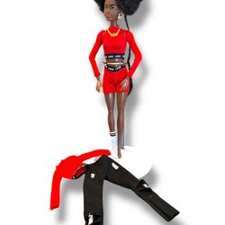 BARBIE EXTRA #1 AFRO PUFFS AA DAISY ARTICULATED DOLL w/ Additional Pants & Top