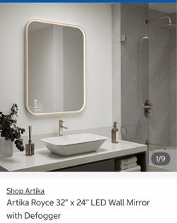 Artika Royce 32" × 24" LED Wall Mirror with Defogger