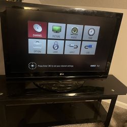 TV AND GLASS TV STAND 