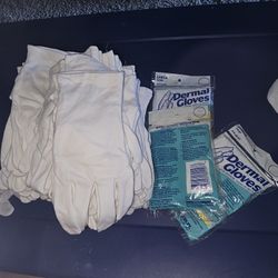 Cotton Gloves Dermal Wear 100% White 