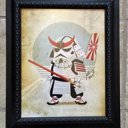 Star Wars Stormtrooper Samuraitrooper  Japanese Samurai Framed Art Print.          Frame 14.5 x  17.5.       Print 10.5 x  13.5