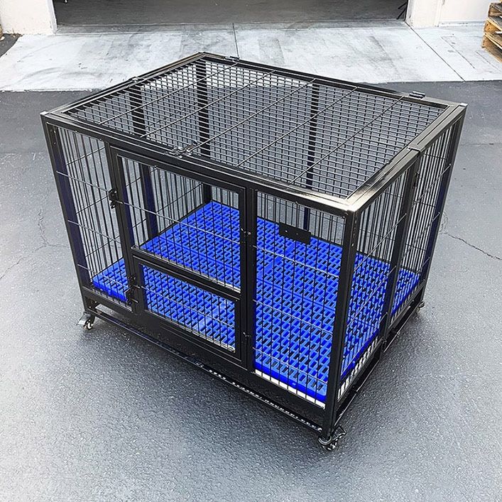 Brand New) $155 Large Heavy Duty Dog Crate 41”x31”x34” Single Door