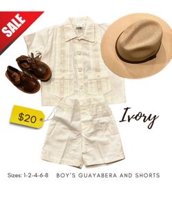 Guayabera Outfits Size 1,2,3,4,6,8