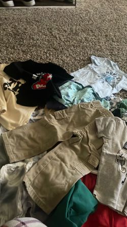 Variety of baby boy clothes