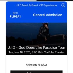 JID VIP Meet And Greet Ticket