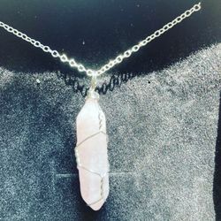 Pink Quartz Necklace