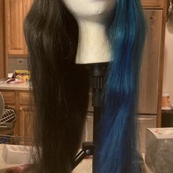 Split Human Hair Lace Front Wig