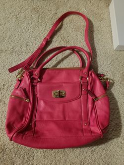 Hot Pink Vegan Leather Purse