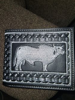 Brahman bull leather wallet new