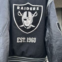 Raiders Reversible Windbreaker/leather Jacket