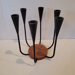 Retro Mid century Modern Style Candle Holder Wood Metal Home Decor Decoration Project 62