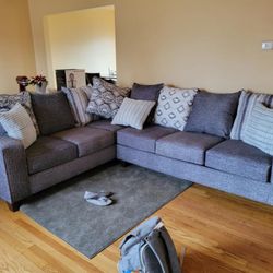 Large Grey Sectional Sofa Couch! New