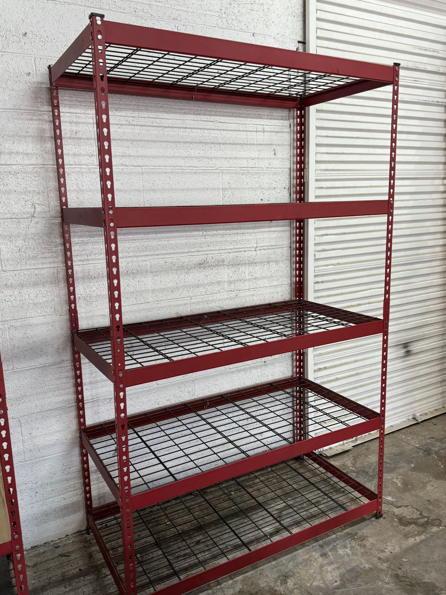 5-tier Heavy Duty Red Steel Garage Storage Shelving Unit