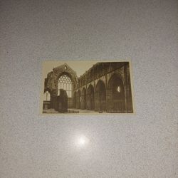 RARE VINTAGE EARLY 1900'S HOLYROOD ABBEY, THE NAVE UNUSED POSTCARD 