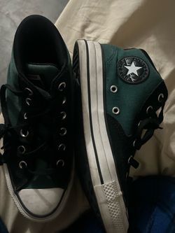 Green/black converse size 8