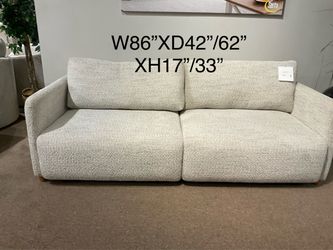 Modern Boucle Sofa 86" Wide