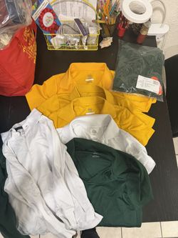 Performance Uniform Shirts Hunter Green, White & Mustard yellow