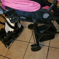 Urbini Baby Girl Stoller With Car Seat
