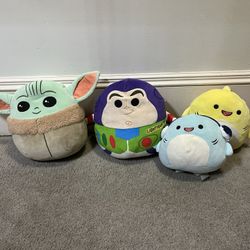Four Squishmallow Plush Stuffed Toys