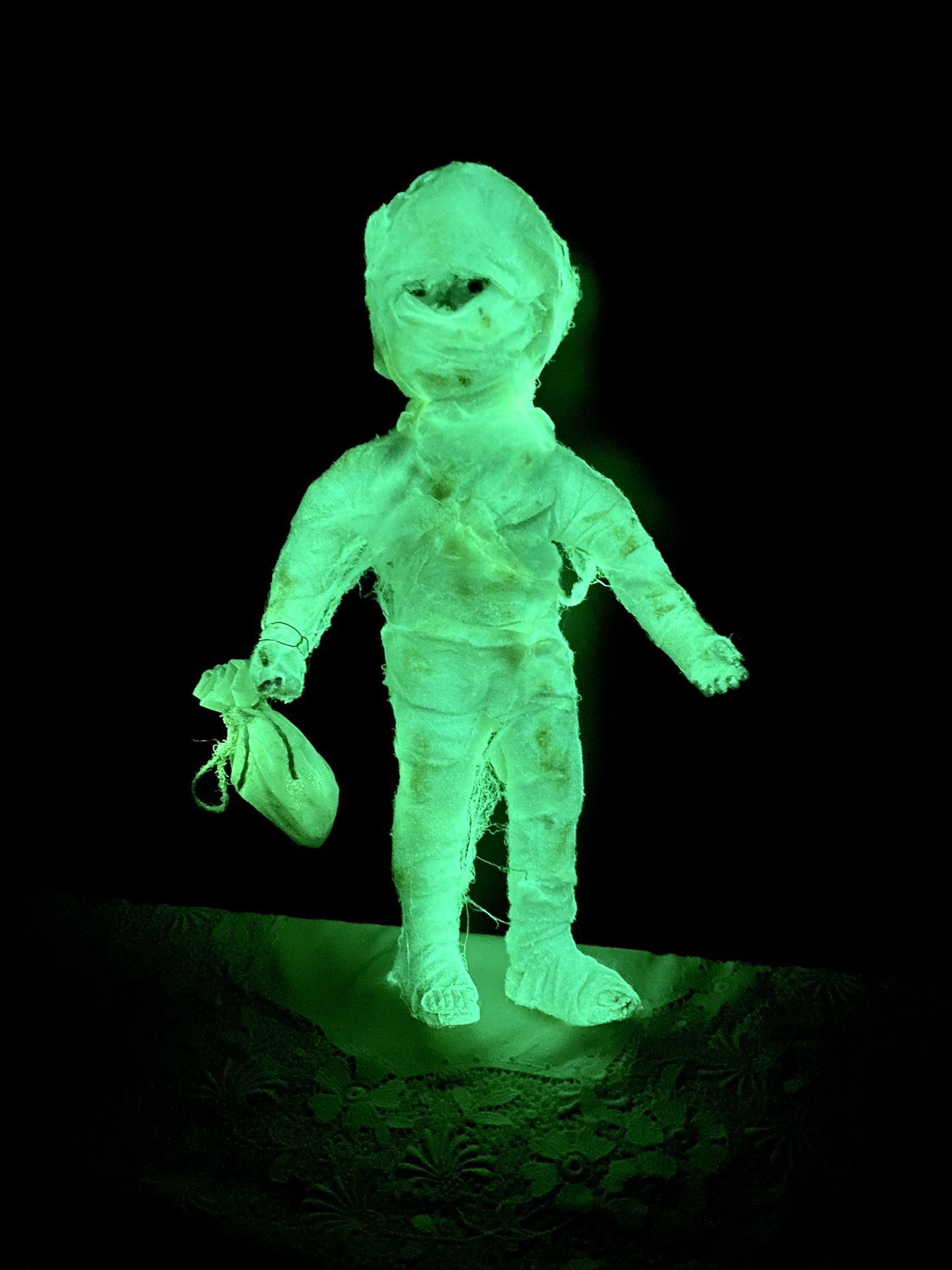 Halloween Horror Glowing Mummy Art Doll Goth Ghost Evil Scary Monster Baby Holiday Decor