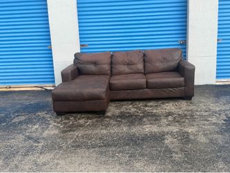 Brown sectional sofa(free delivery)