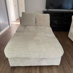 Oversized 74.8-inch wide double sofa bed for living room, comfortable corduroy upholstered sofa with deep seat, leisure recliner for bedroom, apartmen