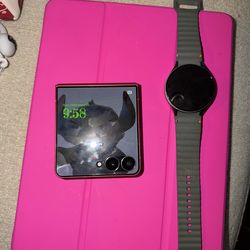 Coral Red Samsung ZFlip7 & Samsung Galaxy 7 44mm