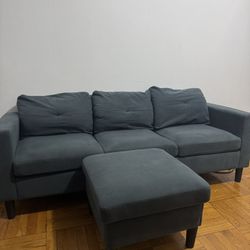 Couch with ottoman and storage