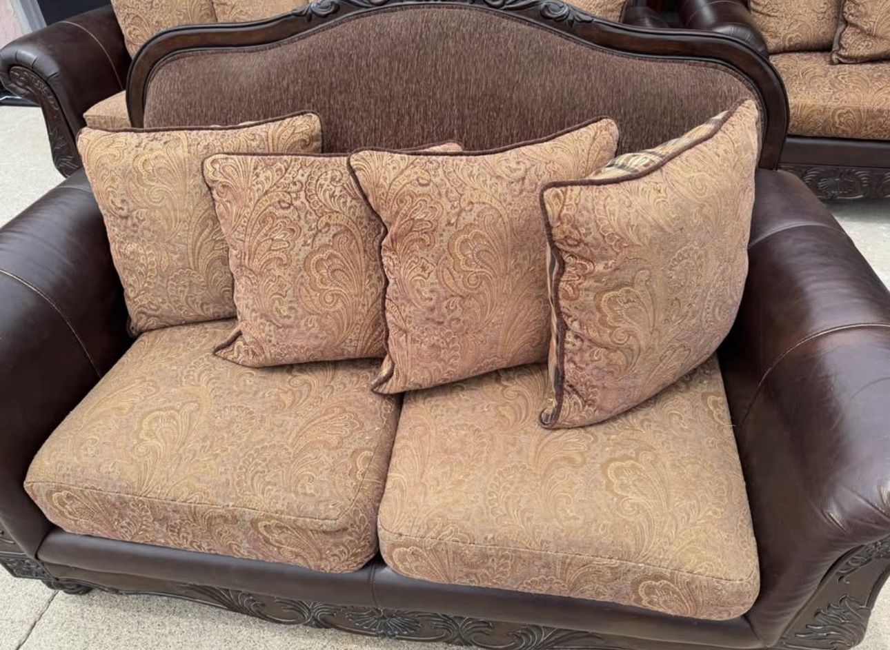 Three living room couch set