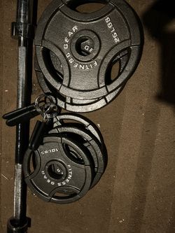 Olympic Weights, Olympic bar, weight bench and weight rack