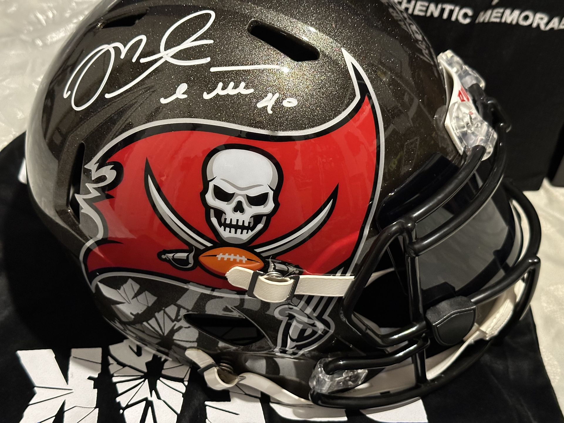 Mike Alstott Autographed Helmet