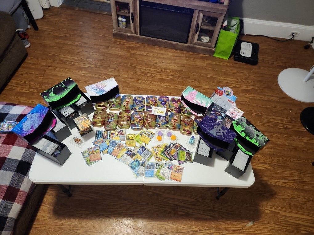 12 Pokemon Boxes Cards 18 Tins And 8 Balls