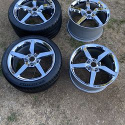 Staggered 18" & 19" Corvette Wheels & Tires 5x120