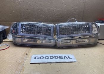 #170 Fit 98-04 Chevy Blazer/Chevrolet S10 Chrome Clear LED DRL Switchback Headlight 