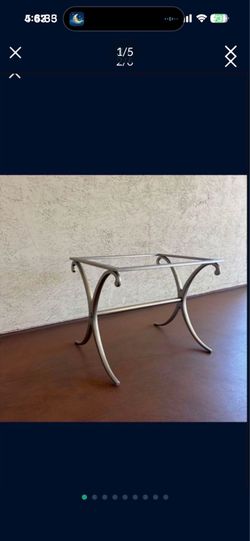 One Heavy Iron Side Table End Accent (Base Only)